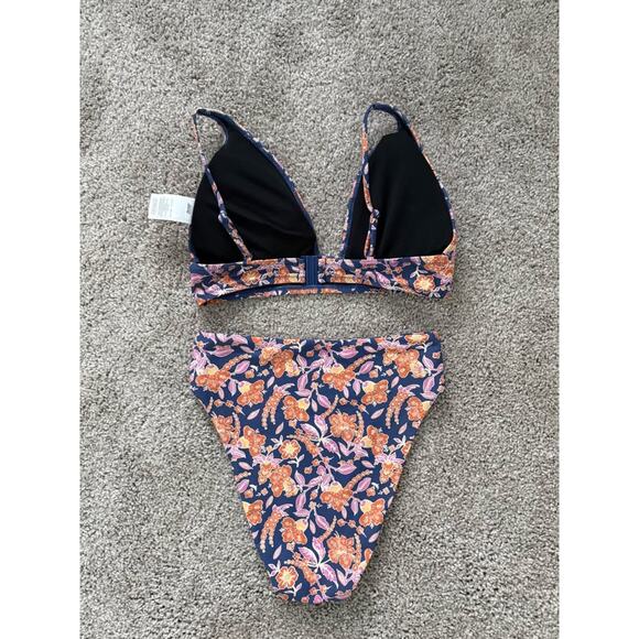 J.crew Women’s Painted Floral Block Print Bikini Sz S - Picture 3 of 7